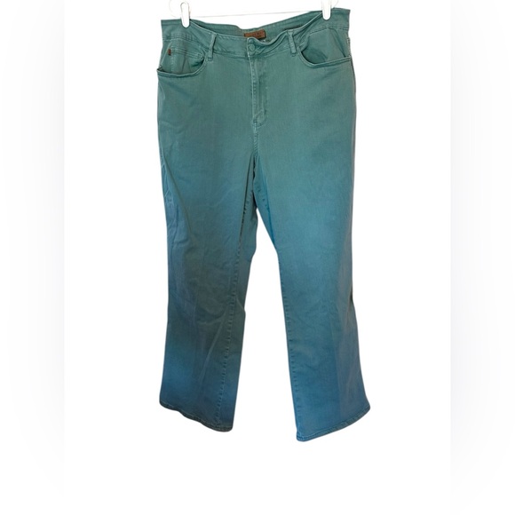 Judy Blue Denim - Judy Blue Sienna 90s Garment Dyed Straight Leg Denim Jeans Size 24W Teal Green